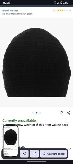 No Fear men beanie