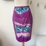 Vintage Y2K 2000s European designer Peter Pilotto digital print cotton high waist skirt S 28W size 10 Image 5