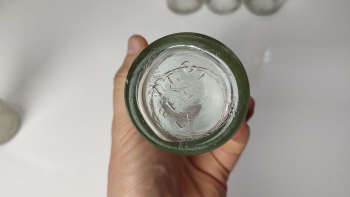 329 - Set of 5 Vintage Clear Glass Collectible Decorative Mineral Water Bottles