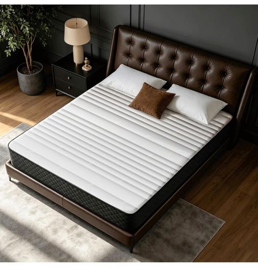 Extra Firm King Size Mattress 10 Inch, 7-Zone Hybrid Mattress with Memory Foam and Individually Pocket Spring, Features Motion Isolation & Back Pain Relief, Firm King Mattress 150x200x25cm