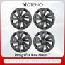Tesla Model Y Juniper 19" Hub Caps - Turbine Style Black (Set of 4) - NEW Unopened Box Image 2