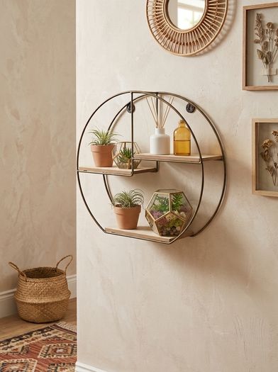 gold wall shelf