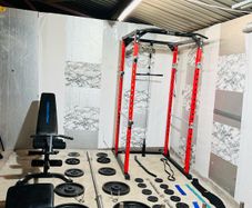 Body max rack with PULLY cable Olympic weight bar dumbbells gym bet ++