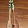 Serving Spoons - Wood. Strawberry Decorated Image 3