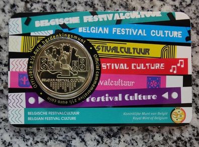 Belgium 2.5 Euro Brilliant Uncirculated Coin 2023 - Belgian Festival Culture - Belgian Coincard Catalogue