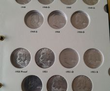Franklin Silver Half Dollar Part Set In Album