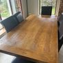 Oak Table and six chairs. 350 Image 3
