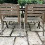 Garden table and chairs. Wooden set from ikea with 4 arm chairs and one table Image 3