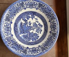 Churchill Blue Willow Oatmeal Bowls