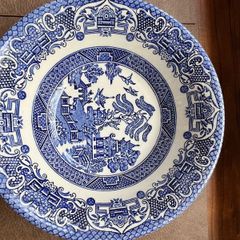 Churchill Blue Willow Oatmeal Bowls