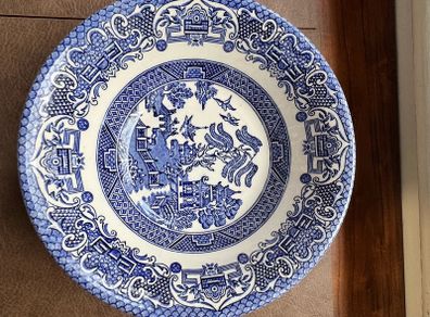 Churchill Blue Willow Oatmeal Bowls