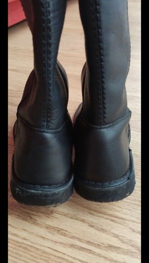 Clarks Originals Black Pebbled Leather Tall Knee High Boots  UK 6 / EU 39