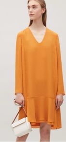 COS Yellow Layered A-line Dress