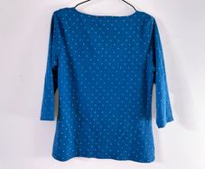 MARKS & SPENCER Ladies Blue Sleeved Polka Dot Top