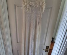 Vintage Ghost London Cream Lace Maxi Dress