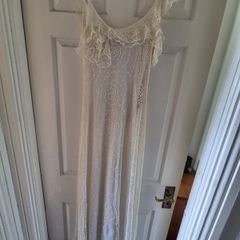 Vintage Ghost London Cream Lace Maxi Dress