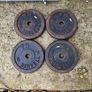 Exercise bar with 12 weights. Pictures have plates weight Image 4