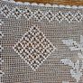 Filet Crochet Lace Square Doily Image 3