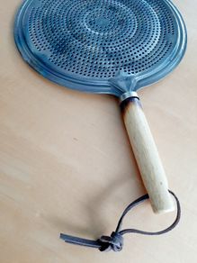 Old Italian chestnut roasting pan