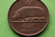 Ireland 1942 year Bronze Half Penny.