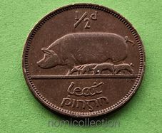 Ireland 1942 year Bronze Half Penny.