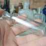 470 - Set of 6 Vintage Clear Glass Cork Screw Top Collectible Decorative Bottles Image 5