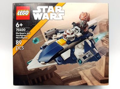 LEGO 2025 Star Wars Plo Koon's Jedi Starfighter Microfighter Set Code 75400 New