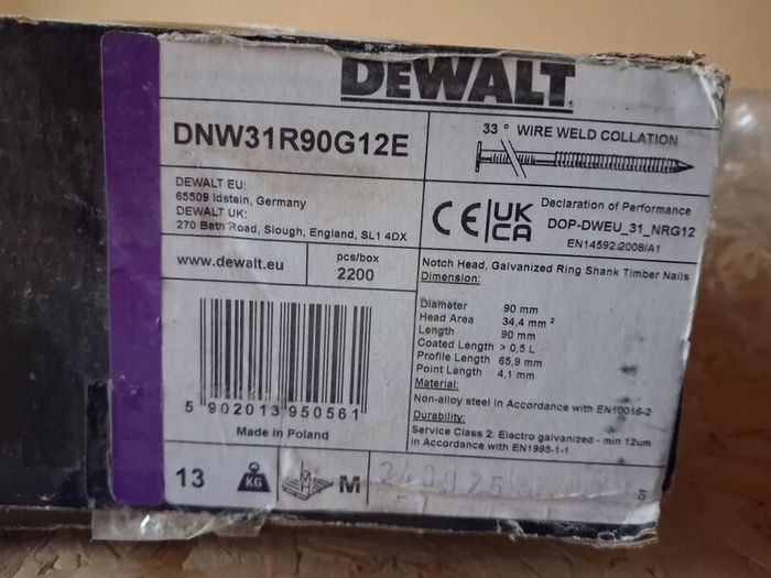 dewalt nails