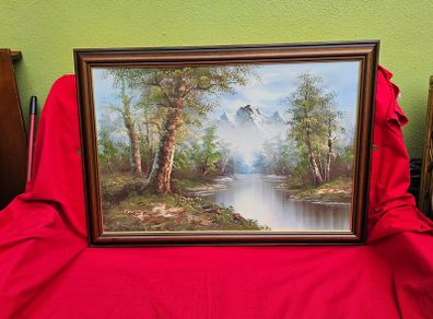 Mountain River Landscape -- Roger Brown