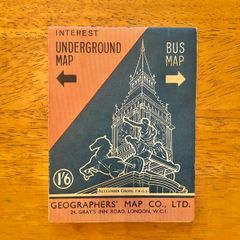 Vintage 1960's London Underground & Bus Map