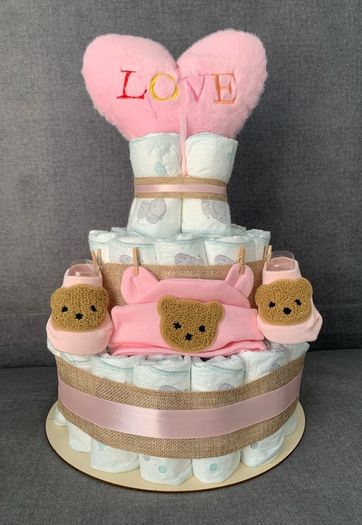 Premium Nappy Cakes for Baby shower gift or new parents.