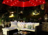 main image for ad Parasol with LED solar lighting