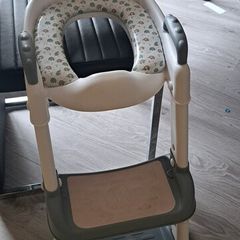 Toilet seat with steps