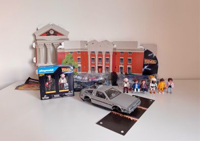 Playmobil Back To The Future 70317 Delorean + 70459 Figures + Playmobil Back To The Future Advent Calendar PlaySet 70574
