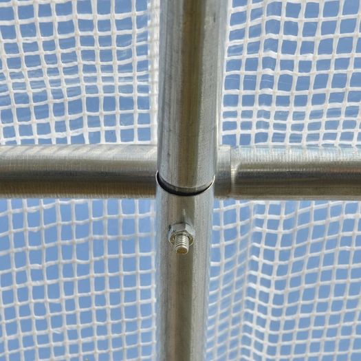 4 x 3 x 2 m Polytunnel Greenhouse w/ Roll-up Side Walls, Steel Frame Walk-in Grow House Tent w/ Zippered Door and 8 Windows and Reinforced Cover for Garden and Backyard, White