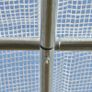 4 x 3 x 2 m Polytunnel Greenhouse w/ Roll-up Side Walls, Steel Frame Walk-in Grow House Tent w/ Zippered Door and 8 Windows and Reinforced Cover for Garden and Backyard, White Image 8