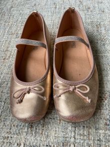 Rose gold ballet pumps size 13
