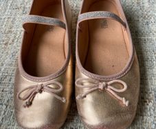 Rose gold ballet pumps size 13