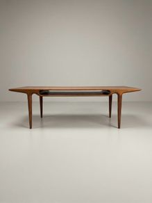 Exquisite Danish Teak Coffee Table Attributed to Johannes Andersen