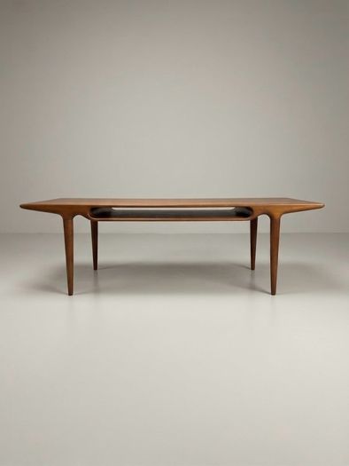 Exquisite Danish Teak Coffee Table Attributed to Johannes Andersen