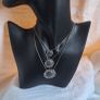 Pilgrim  Tiered Diamante Grey Necklace Image 2