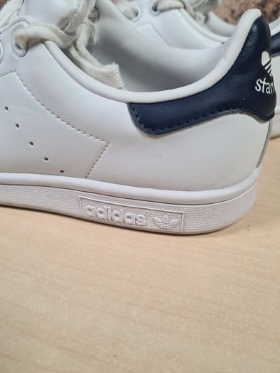 ADIDAS STAN SMITH trainers white navy Size UK 6 EU 39 boys girls men womens