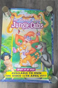 The Jungle Books Jungle Cubs Vintage Poster 1997 Disney Classics Promotional Video Release 24inch x 33inch