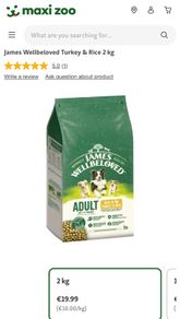 4-Bags of Dog Food-james Wellbeloved Dry Food