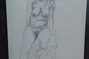 Large Original Nude Pencil Scetch