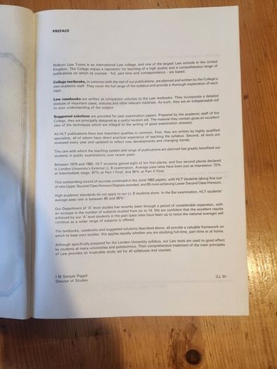 Law Books X 2. Llb Elements Of The Law Of Contract Casebook. Suitable For Law Students Studying For An Llb Elements Of The Law. 2 X First Edition Large Volume Paperback Books In Good Condition.