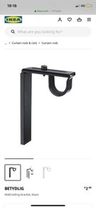 IKEA BETYDLIG - Wall/ceiling bracket, black 10euro for 3
