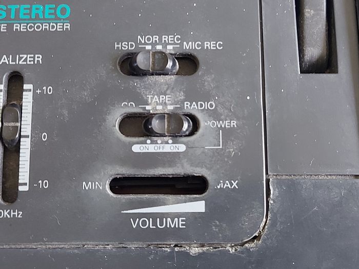 Philips AZ8349 Boombox Stereo Radio Twin Tape Decks CD Player Ghetto Blaster, in very good condition