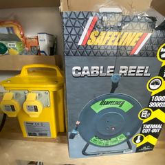 110v transformer + 220v 25 m cable brand new.