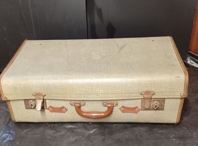 Vintage hard-shell suitcase